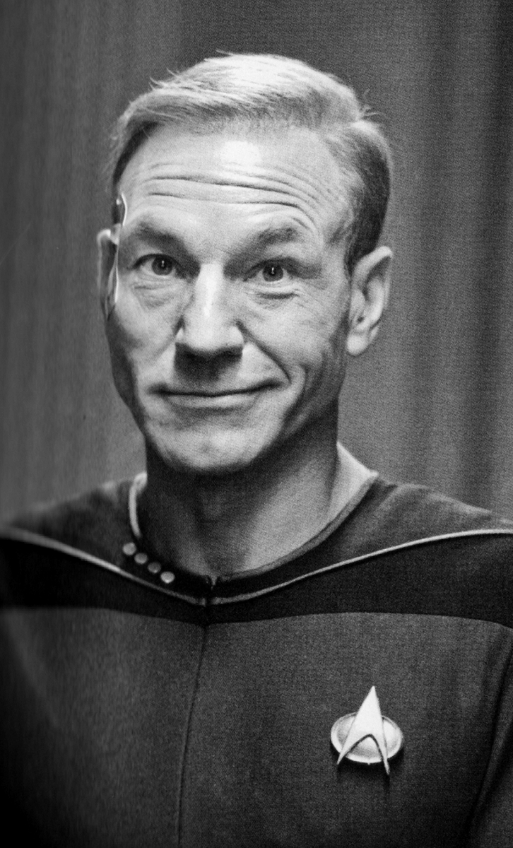 MattInAHat84's tweet photo. @Angory_Tom How's this for uncanny valley- The original intention was for Picard to have hair so they did screen tests with Patrick Steward in a space wig https://t.co/ziBFbycU4G