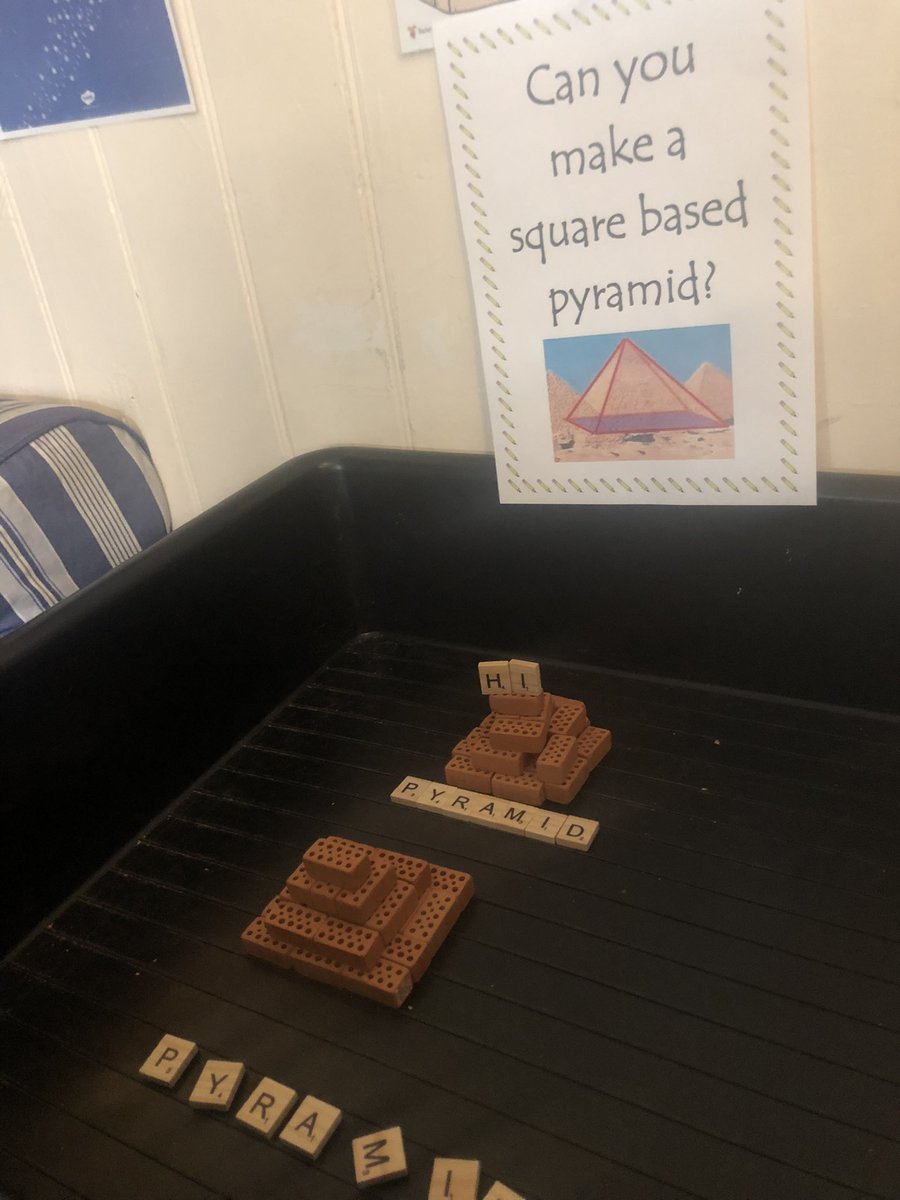 stjosephskly's tweet image. Provision in Oak Class. Constructing a square based pyramid from blocks to enhance our Egyptian topic  @bcw_cat #BestDaysOfTheirLives #OakClassRules