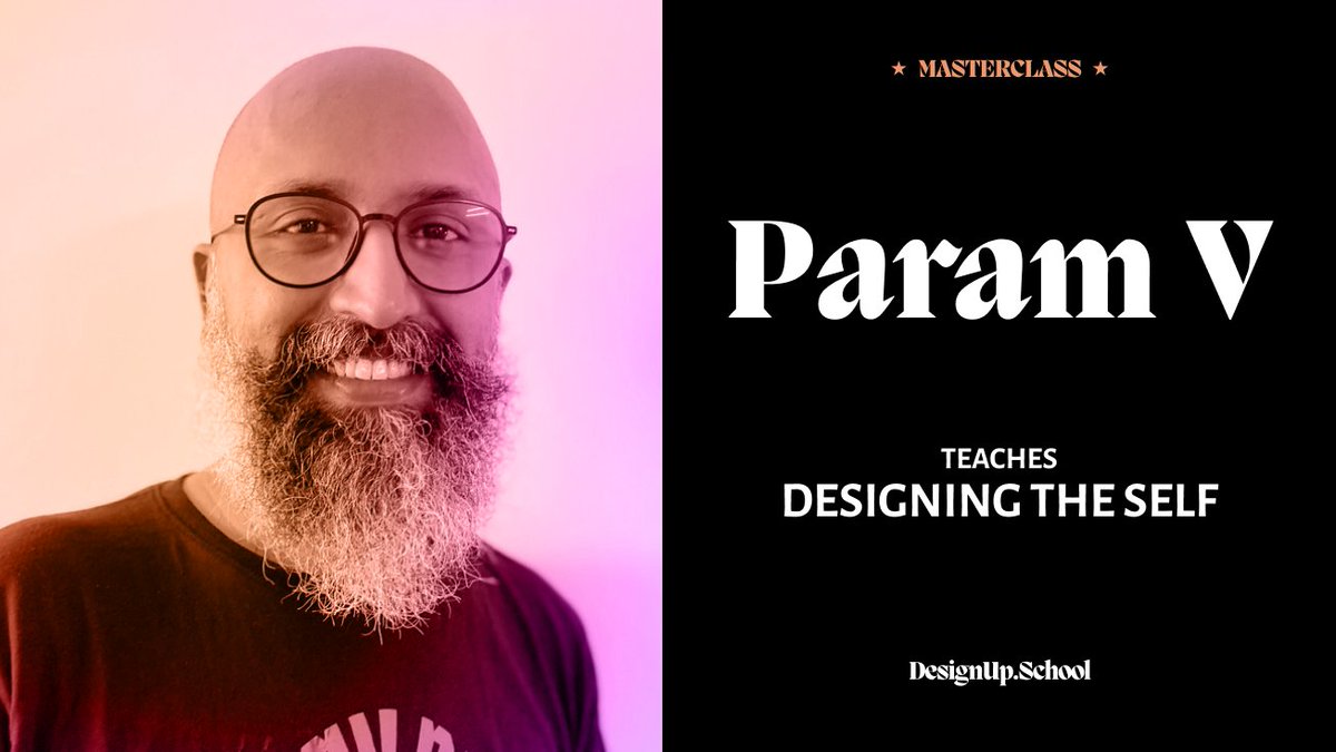 What makes you who you are - as a designer and a person? Reflect on your relationship with yourself, and with authority, money, failure &amp; success.

Join <a href="/onwardparam/">Param Venkataraman</a> to explore Mindfulness in a #DesignUpSchool Masterclass: 'Designing the Self'

Apply now👉designup.school