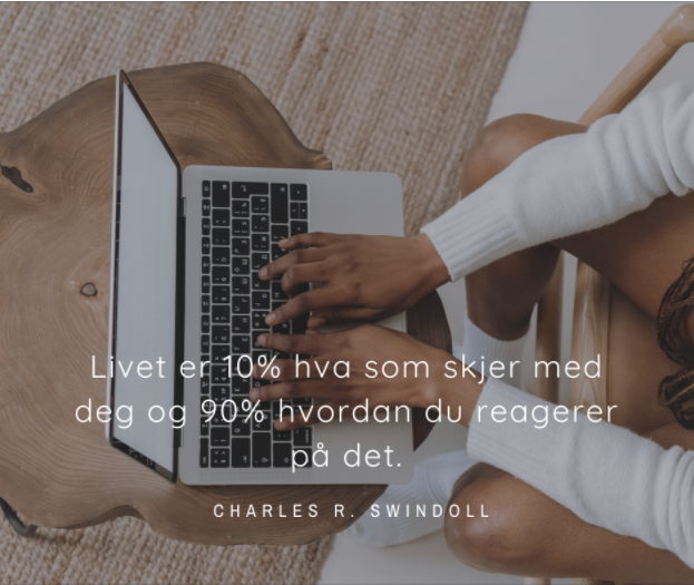 webstrweb's tweet image. Livet er 10% hva som skjer med deg og 90% hvordan du reagerer på det.

- Charles R. Swindoll -
#quote #quotes #quoteoftheday
