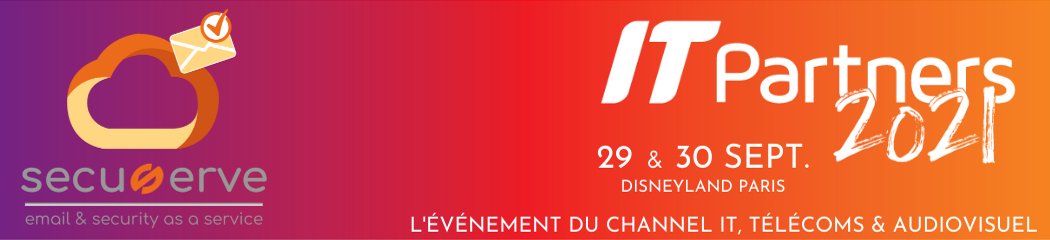 Il ne manque plus que vous !

Ces deux prochains jours l’équipe Secuserve vous attends au  salon IT Partners à Disneyland Paris !

 📍Stand M29
⏰9h-20h

N’hésitez pas à venir nombreux !😉

#ITPartners #DisneylandParis #sécuritéinformatique #messagerie #mail