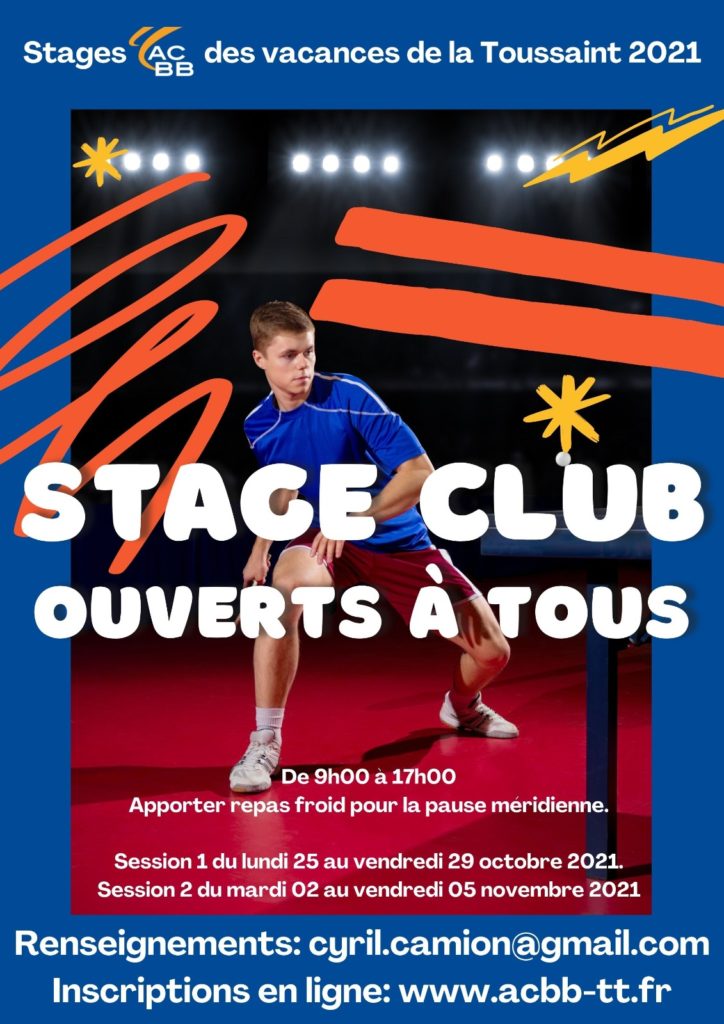 Stages de la Toussaint - acbb-tt.fr/stages-de-la-t…