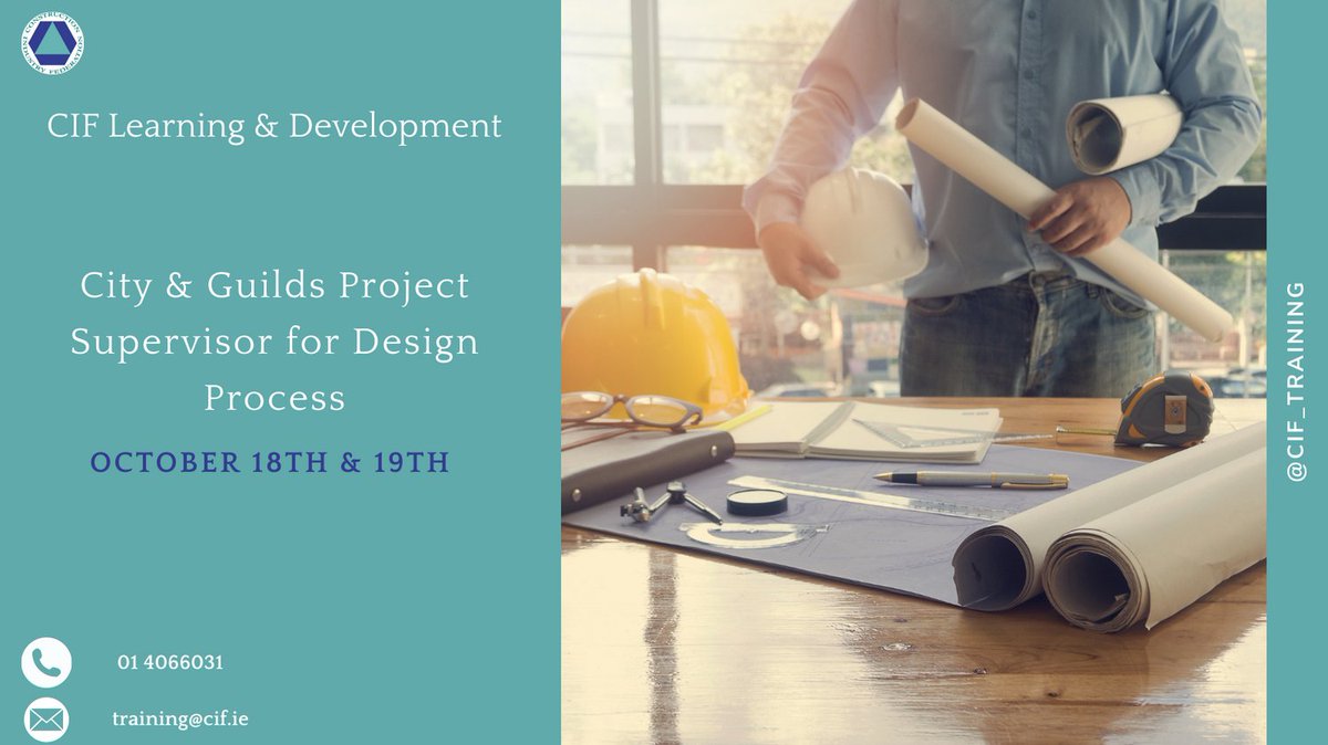 CIF_Training's tweet photo. Delivered over 2 Days The @CIF_Ireland Project Supervisor for Design Process course covers the co-ordination of design on construction sites. #PSDP #Construction #ciftraining #healthandsafety #cityandguilds
https://t.co/lrBYf3hnG4 https://t.co/CvUzX1pgXy