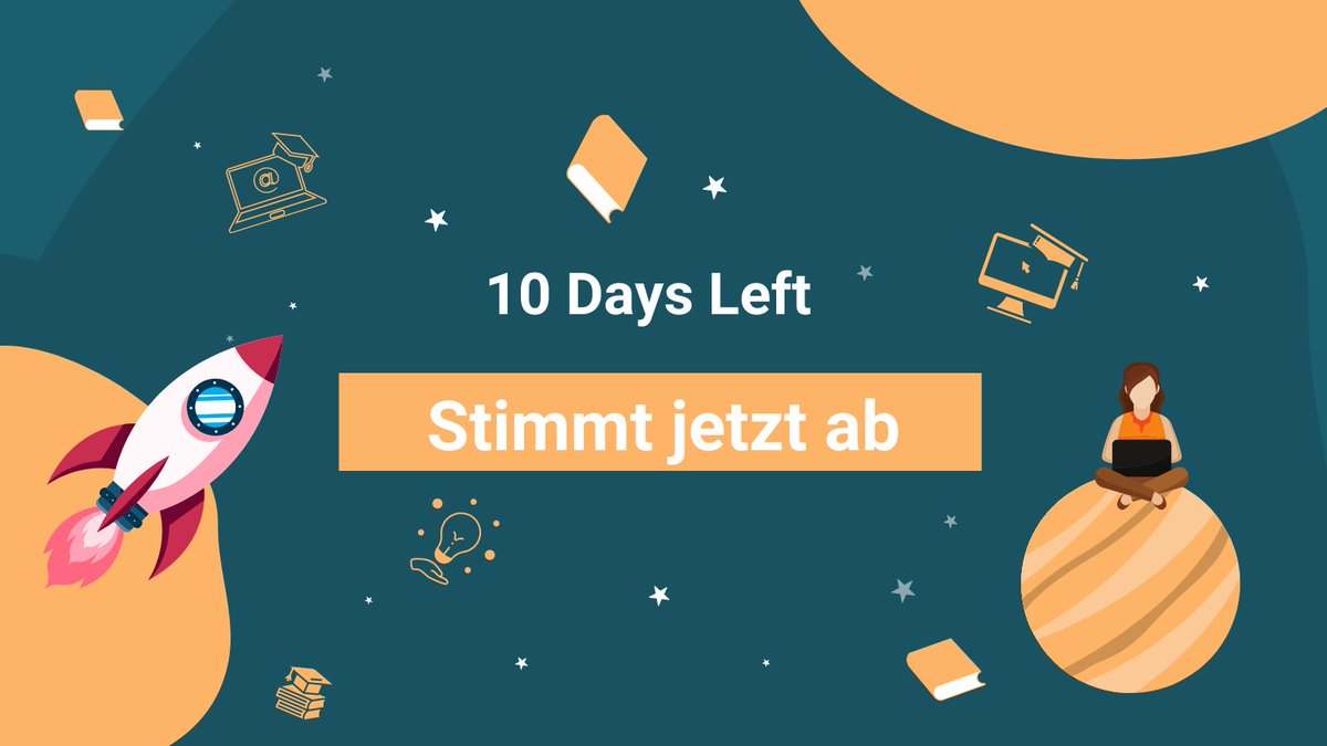 Das Online-Voting für den Visionspreis ist nur noch bis zum 07.10. verfügbar. 🚀 Also stimmt so schnell wie möglich für euren Favoriten ab und unterstützt Deutschlands Visionärinnen und Visionäre durch euer Voting! 💪🏽❤️
Hier gehts zur Abstimmung:
award-digitale-bildung.de/online-voting/
