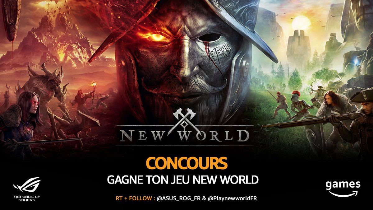 ASUS_ROG_FR's tweet photo. 🎁 #CONCOURS - 5 JEUX A GAGNER !
Explorez, construisez, fabriquez, combattez dans #NewWorldMMO !
 Pour participer :
🔹 RT cette publication
🔹 Follow @ASUS_ROG_FR &amp; @PlaynewworldFR 
⏰ TAS : 01/10/21 https://t.co/EyH3ygxOk0
