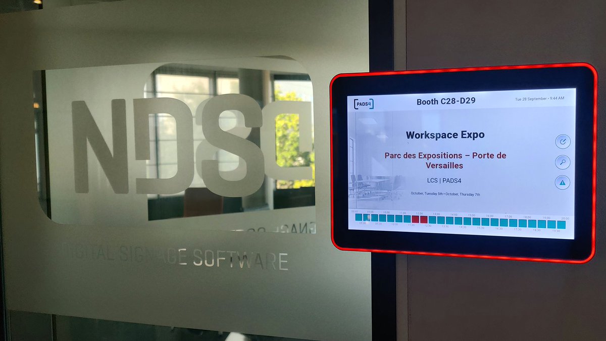 Let's meet!
Next week, <a href="/LCS_France/">LCS Digital</a> will present PADS4 at the <a href="/WorkspaceExpo/">Workspace Expo</a>. Visit them at booth C28-D29 and learn more about the PADS4 Smart Digital Building Platform #PADS4 #workspace #digitalsignage