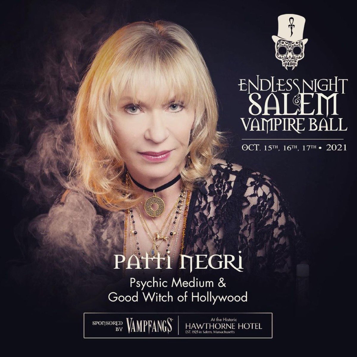 PattiNegri's tweet photo. @vampfangsofficial
THIS OCTOBER! Talk to the Spirits with @PattiNegri in Salem! Tickets on sale now at https://t.co/eiXpHTcb5m
#vampire #endlessnightvampireball #endlessnightsalem #endlessnightsalemvb #salem #vampireball #salemevents #bostonevents #thingstodoinsalem #vampire https://t.co/G772r40pCt