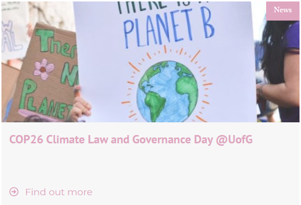 UofGCILS's tweet photo. 📢We are delighted to announce that @UofGlasgow (@UofGLaw &amp; @UofGCILS) has been designated the official co-host of this year’s Climate Law and Governance Day, running alongside the @COP26 in Glasgow this November. Details &amp; volunteering opportunities at https://t.co/0duHmhFwex. https://t.co/QrjycSw3nr