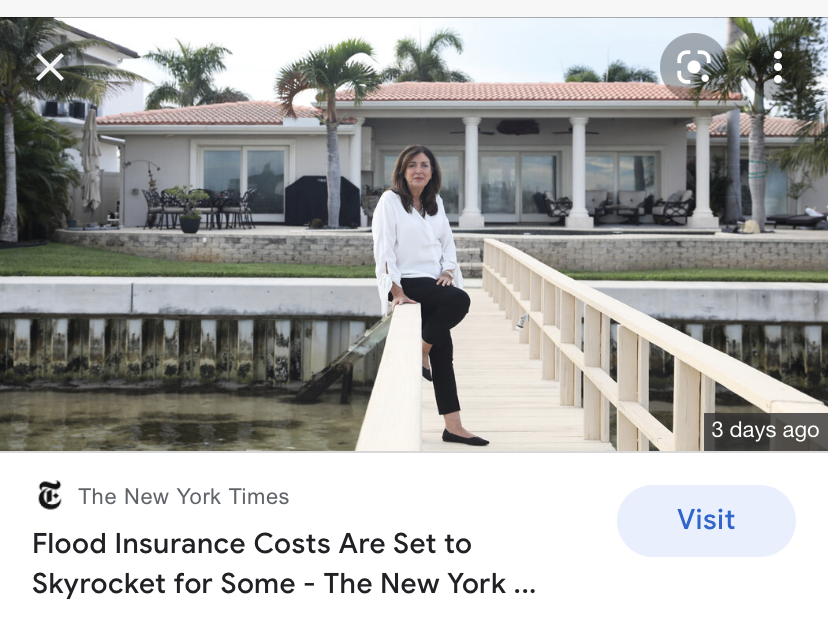 Jennifer lives in Tampa. She pays $480 for #flood insurance. Once risk is properly factored in, her premium will be $7k / annum – via @cflav. Essential to #ResilienceFinance is 'telling the truth about risk'. H/T @roysterwright.