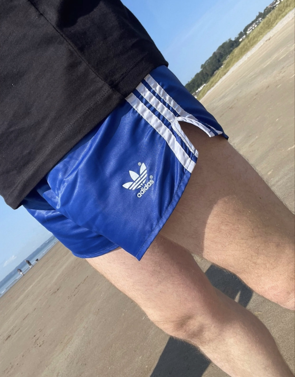 Habitual pala Poder Zac on Twitter: "At the beach in my shiny Adidas vintage shorts. Got a semi  hard-on even with underwear underneath https://t.co/c6i9mjEiik" / Twitter