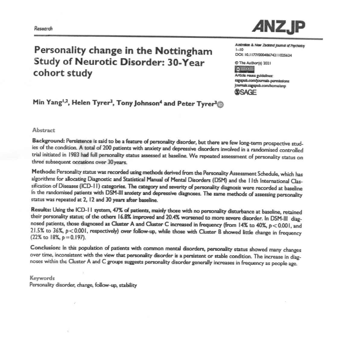 Personality disorder does not forecast permanent bad weather; it is merely a storm warning. See how much it changes over 30 years