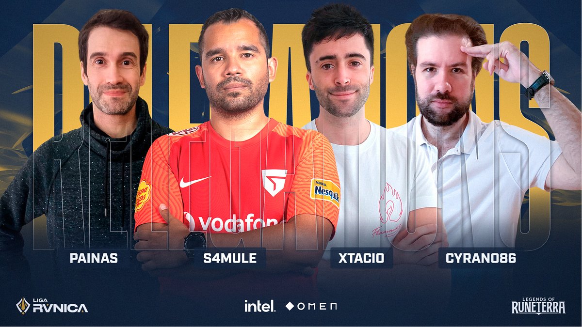 Mañana vuelven las Relegations de la #LigaRunicaLoR 😬

Estos 4 jugadores se enfrentarán por alcanzar las 2 plazas restantes en la competición de <a href="/RuneterraES/">Legends of Runeterra ES</a>:

👤 <a href="/Painas_/">Jorge Pinazo</a> 
👤 <a href="/s4mulegg/">s4mule</a> 
👤 @xTaciolor 
👤 <a href="/Cyrano86_/">Cyrano86</a> 

Nos vemos a las 18:00 en twitch.tv/ligarunicaes