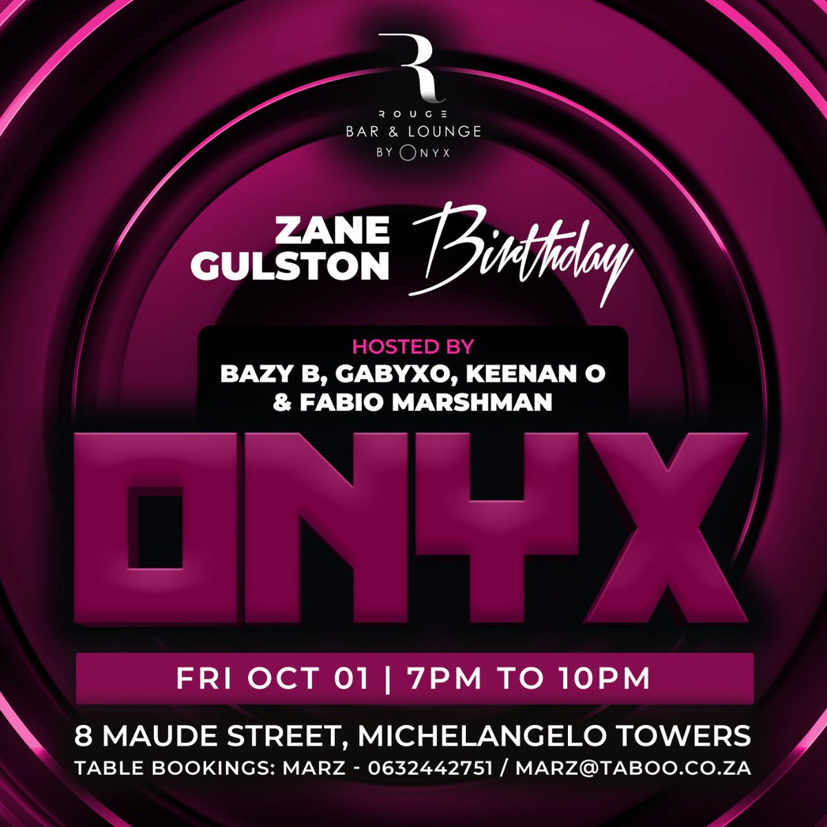 Rocking <a href="/Onyx_Sandton/">ONYX Sandton</a> This Friday‼️ Birthday operations in full effect. Book your tables, entry is free. 💯