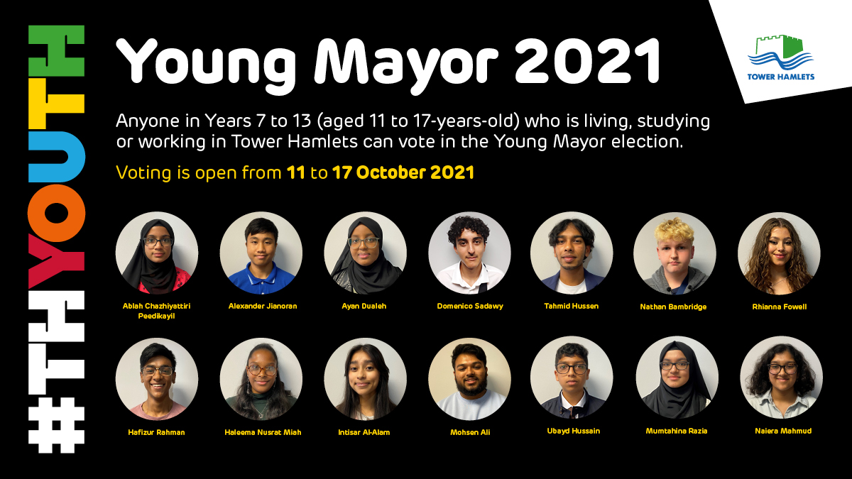 Tower Hamlets Council on Twitter "Meet our Young Mayor candidates 2021