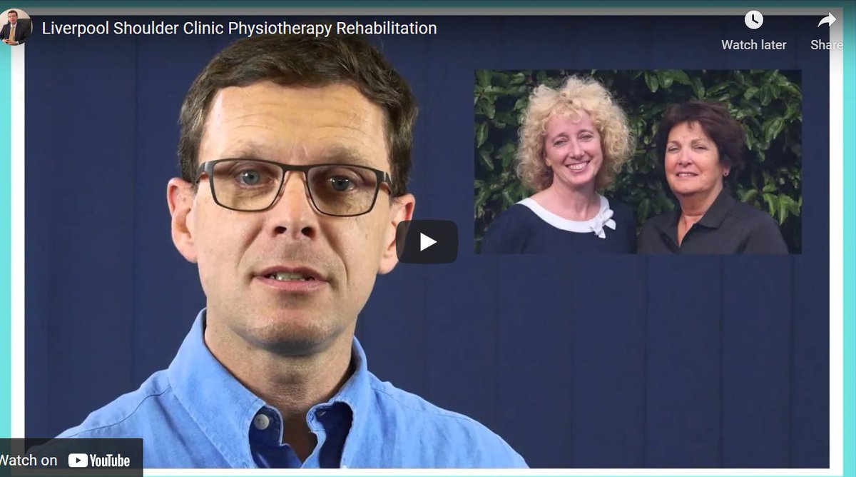 Physiotherapy rehabilitation - videos outlining control, joint awareness, mobility, strength, facilitation and early post op, all available at liverpoolshoulderclinic.com/videos/ #shouldersurgeon