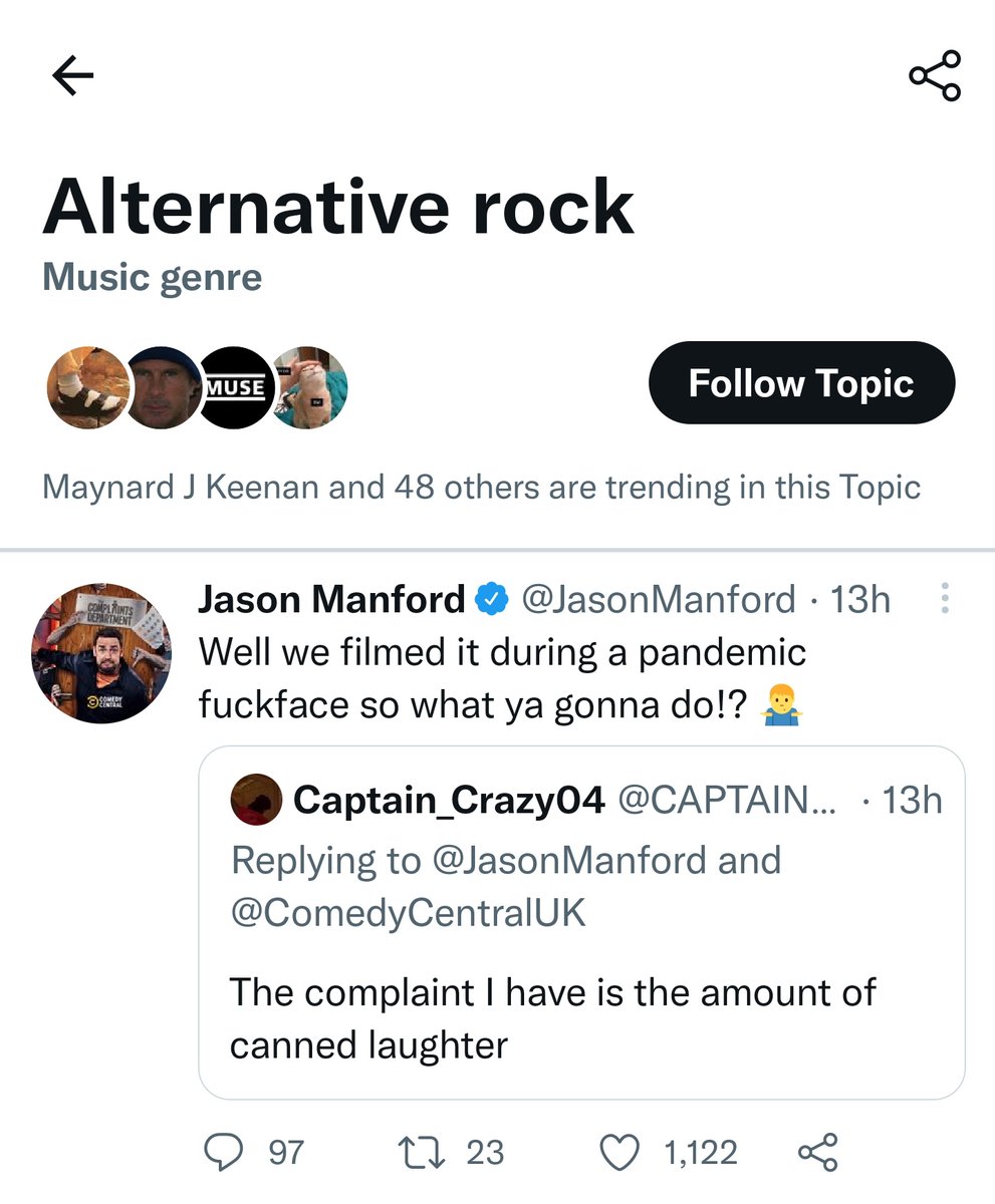 dominicsheldon's tweet photo. @JasonManford I thought you'd appreciate how Twitter categorised your response https://t.co/sQE9dPNlG2