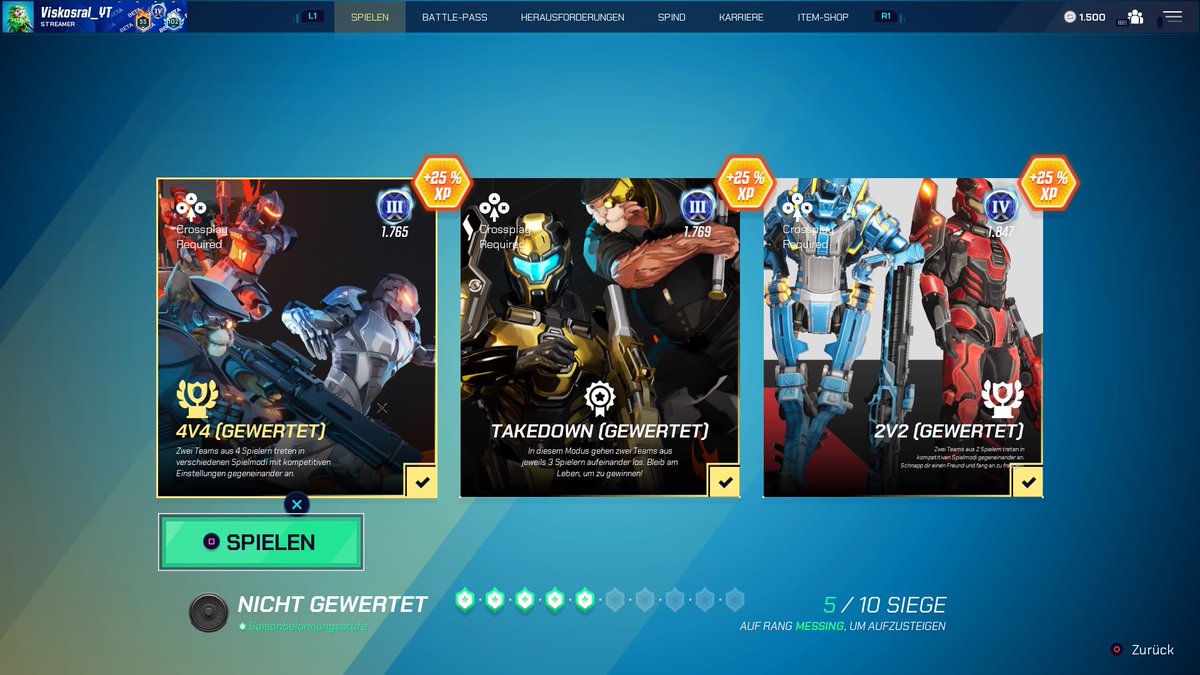 Viskoral's tweet photo. Man kann jetzt auch mehrere Ranked Modis auswählen #Splitgate #SplitgateSeason0 #SplitgateUpdate https://t.co/WOkt16ID6I