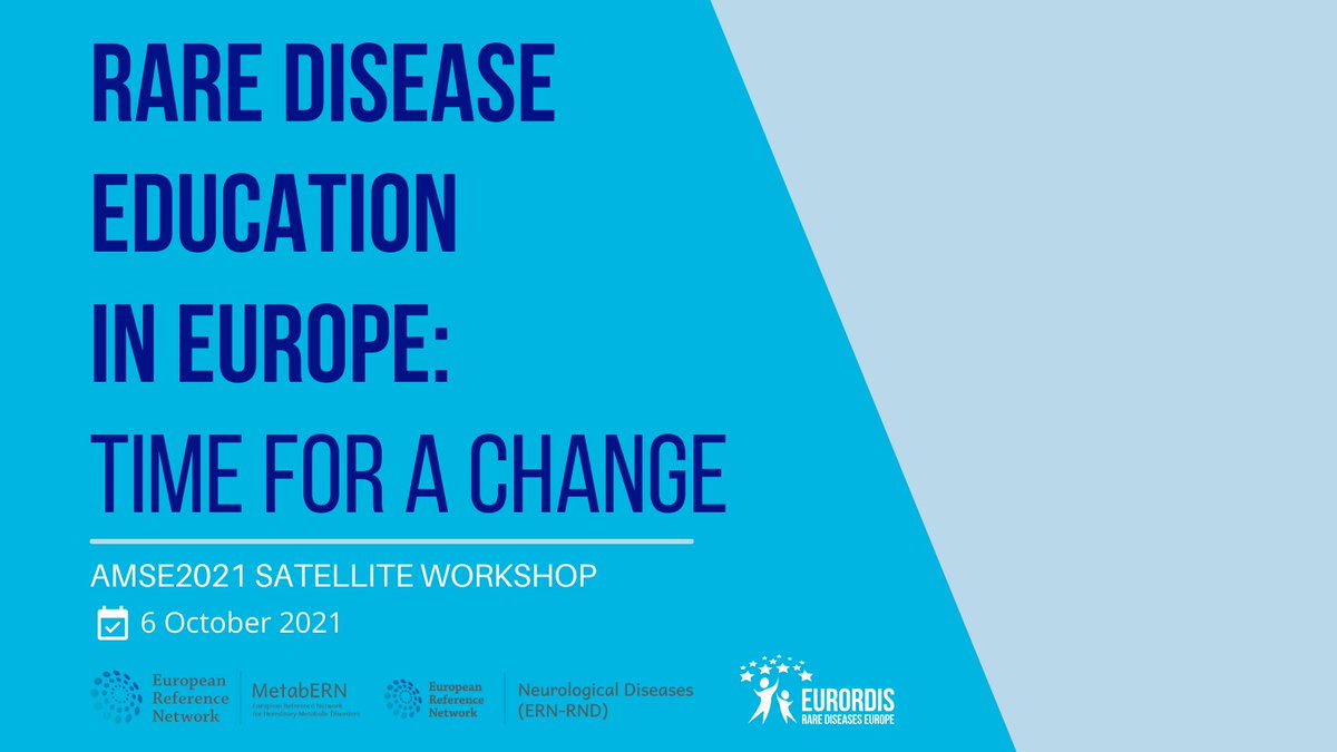 How can we advance #RareDisease education in Europe?

To find out, join a FREE online workshop by the Association of Medical Schools in Europe in partnership with EURORDIS.

📅 6 October 2021

Register now: l.eurordis.org/Teed