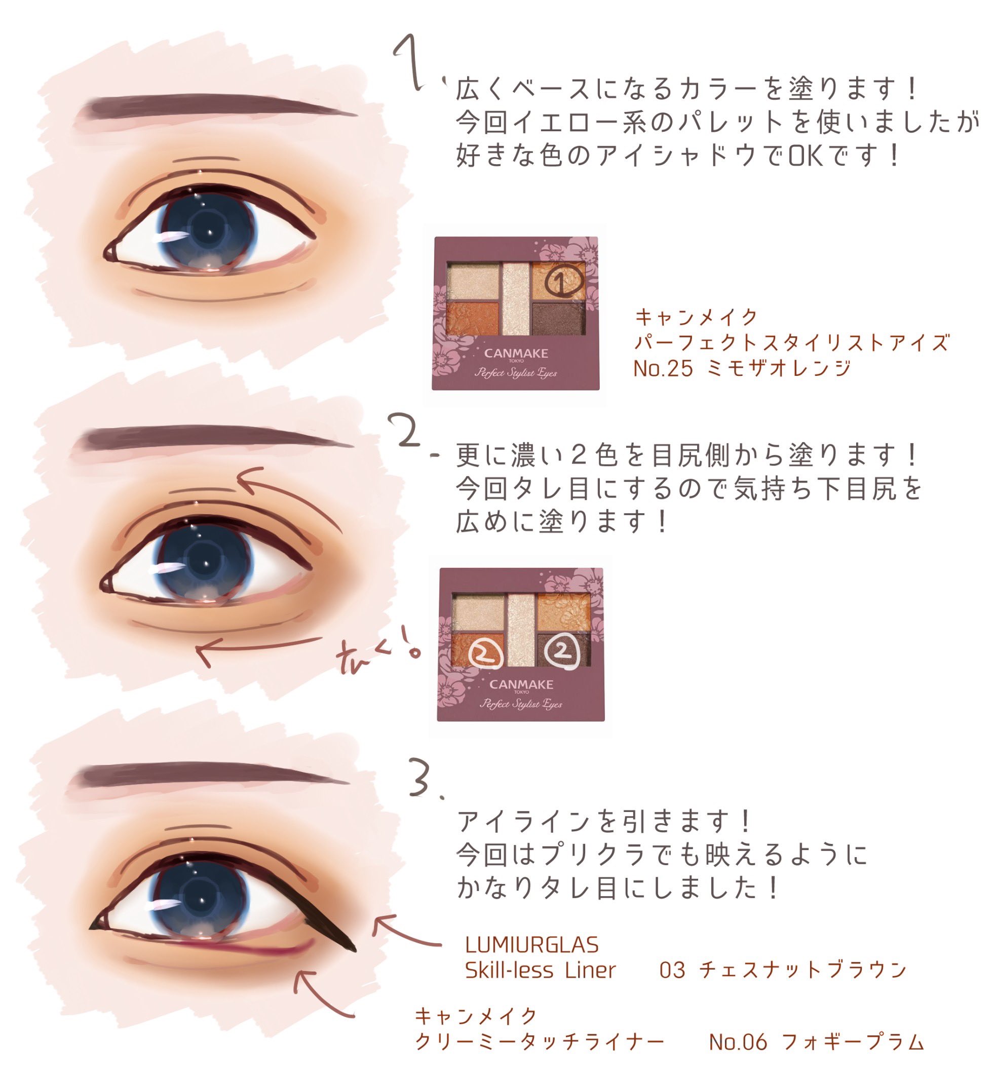 Liii 絵とコスメの人 プリクラで盛れるアイメイクまとめました T Co Bi0ycdfrsi Twitter