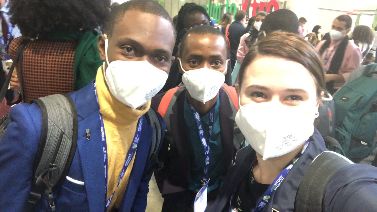 mia_const's tweet photo. @GansouL representing Benin 🇧🇯 @ElhadjAbdoulDi4 representing Guinea 🇬🇳 together at @PreCop26ITA @Connect4Climate 
Working groups ready to roll! Let’s do this! https://t.co/cruYHYVPEx