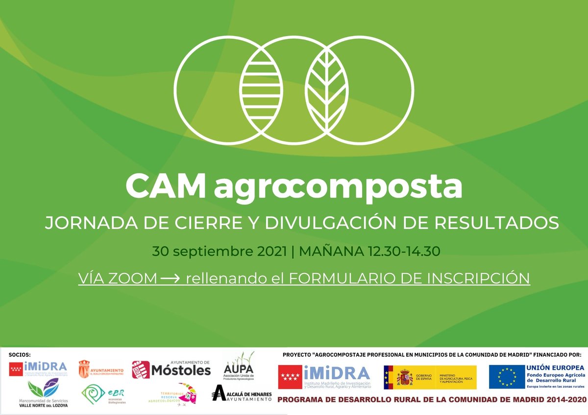 CAMagrocomposta's tweet photo. ¡Nos vemos este jueves 30/09! Para celebrar y compartir estos 3 años de trabajo. Si te interesa el #Compostaje, #Agrocompostaje, te preocupa la #SostenibilidadAmbiental y el #FuturoAlimentario, ¡apúntate y vente! 👉 https://t.co/6yPSVdi9Ae https://t.co/0PQnTSZyeR
