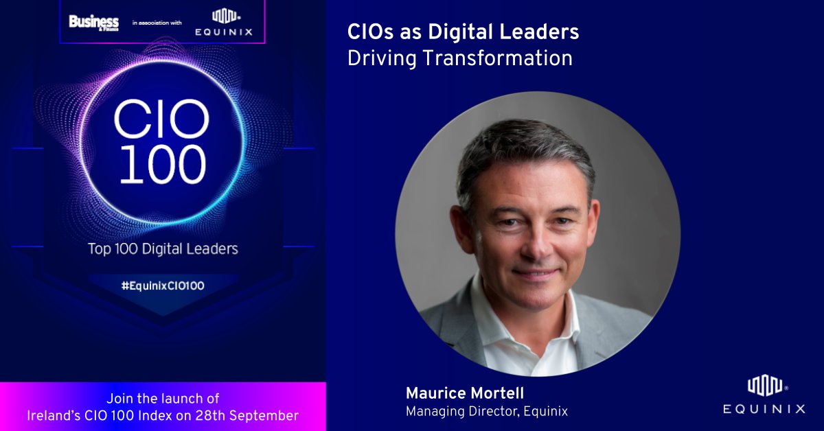 <a href="/MauriceMortell/">Maurice Mortell</a> of @EquinixIE has over 25 years of experience in the Data Centre Industry. He’s talking about the evolution he's witnessed in the sector and is sharing some of his insights

To listen to Maurice register here: hubs.ly/H0YgWHD0 

#EquinixCIO100