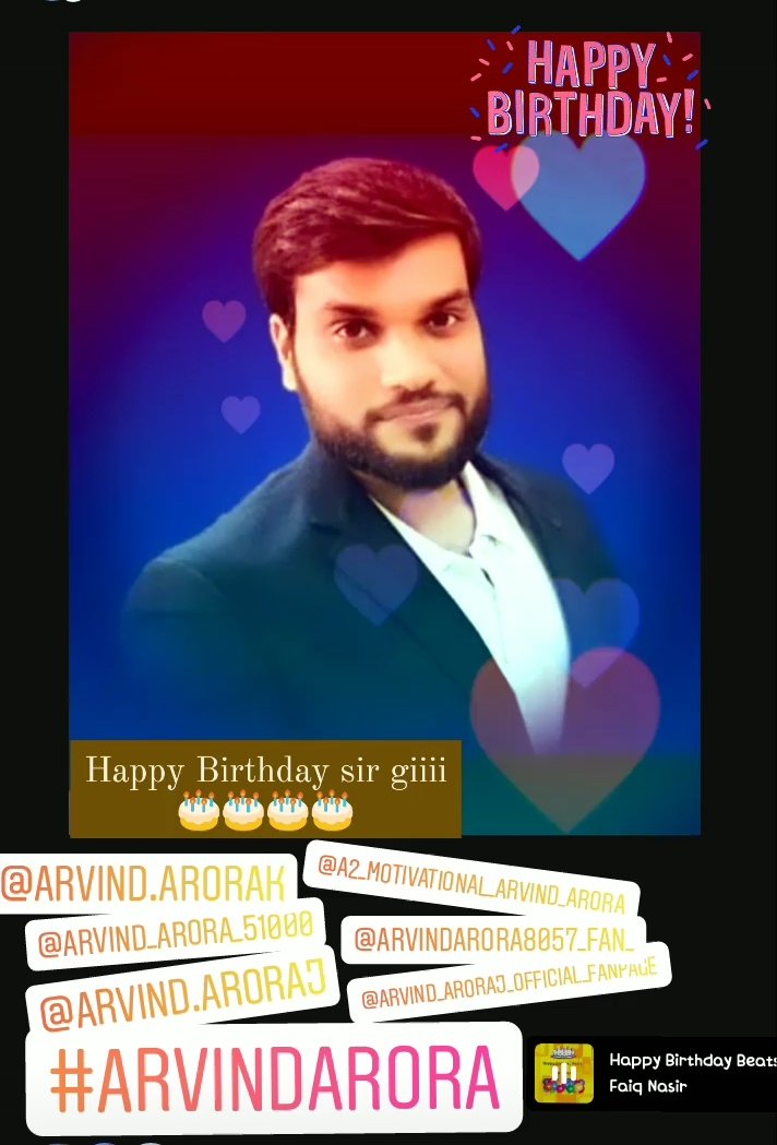 YashDogra18's tweet photo. Happy Birthday sir giiii 🎉🎊
Many many returns of the day 🙃☺️
Your all dreams become full fill.
And you attain all big achievementS 💝
You and your family stay always happy and healthy💝💝☺️☺️❤️💝💝

#arvindarora 

@ArorajArvind 
@A2Motivation 
@ArorajArvind 
@arvindarorafans https://t.co/nxDXKVxVjf