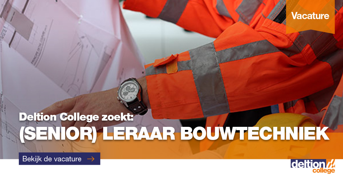 #Deltion is op zoek naar een (#Senior) #Leraar #Bouwtechniek voor 0,8 - 1,0 fte. deltion.nl/werken-bij-del… #mbo #vacature #onderwijs #Zwolle