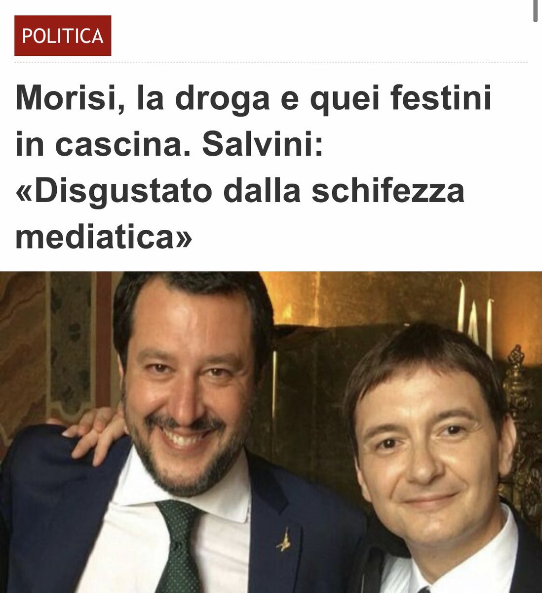 Davvero, terribile questa cosa di usare i media per infierire sulle persone e sulle cadute. Salvini, insegnaci la vita.