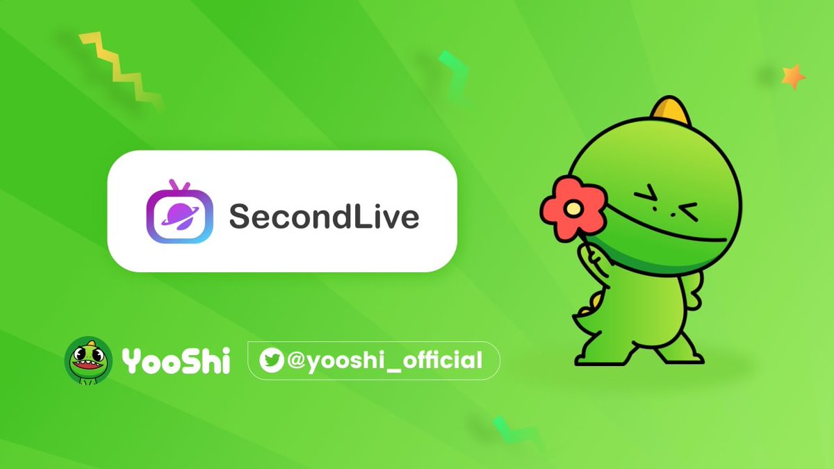 🎉🎉🎉Glad to develop partnership with <a href="/SecondLiveReal/">SecondLive</a>.

💫#SecondLive will create an exclusive and permanent #metaverse exhibition hall for <a href="/yooshi_official/">YooShi</a> and #YOOSHI incubated projects!

Stay tuned!🦖🦖🦖