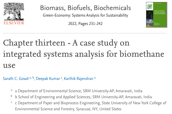 karthikrjndrn's tweet photo. New chapter on systems analysis of #biomethane along with @DeepakKumar_ESF #sustainability #biofuels https://t.co/Xo4x6X6AxA https://t.co/oYdaYvfE9Y
