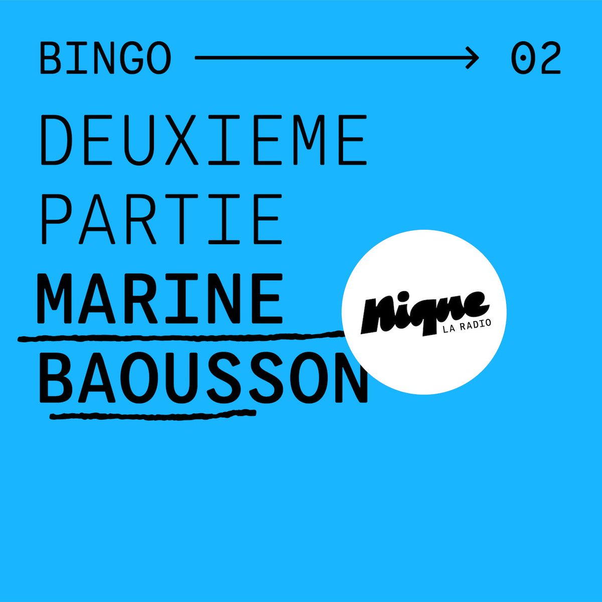 le_celf's tweet photo. Ayé ! Le deuxième épisode de "BINGO", seul podcast-loto au monde, est dispo chez @NiqueRadio.

Avec la formidable @marinebaousson, on jongle avec les chiffres et les boules, la macédoine de légumes et les Voca People. Le carton plein ? De la bonne rigolade https://t.co/6jAfJvw25l https://t.co/Vtjxb5HiME