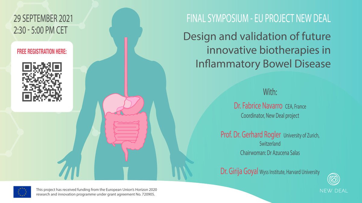 Our project's final free online symposium is tomorrow! 💻This is your chance to hear directly from experts about future biotherapies in IBD. 

Don't miss it and register now here! 👇🏻 cutt.ly/jEl6fOu
