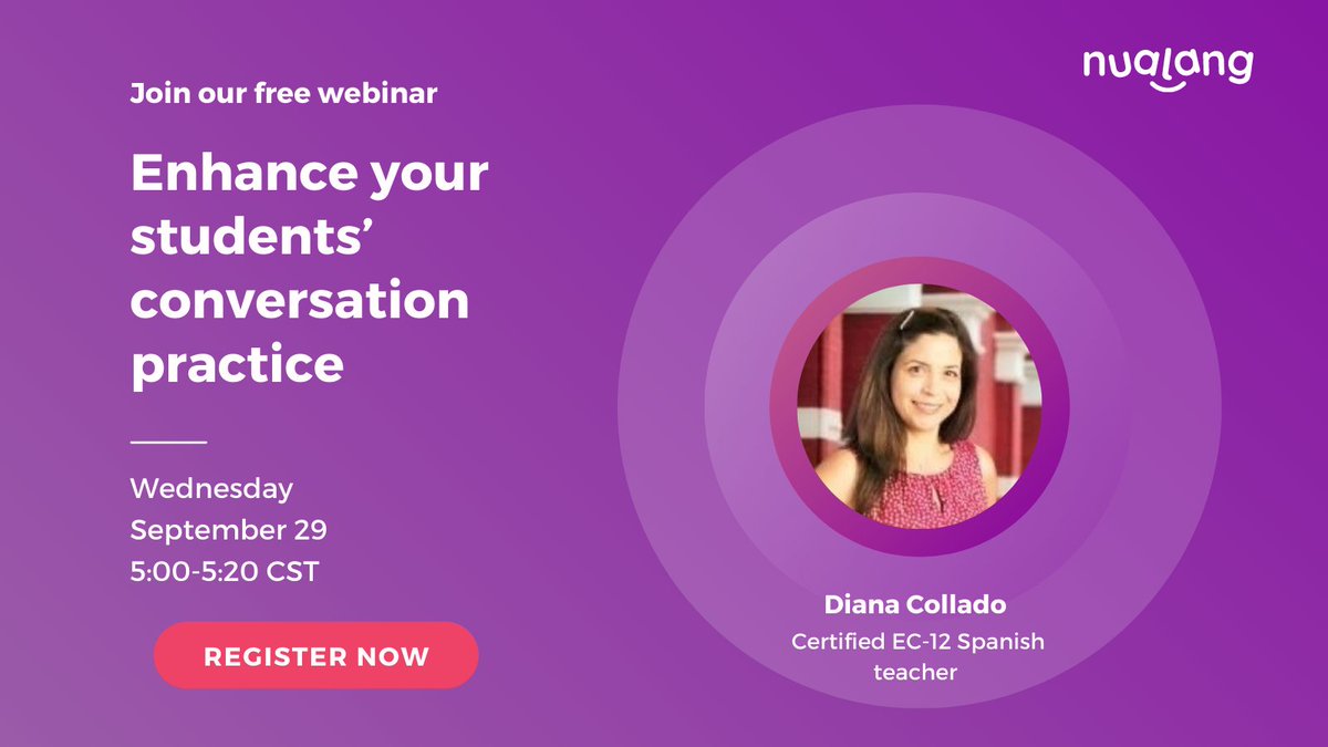 Happy #NationalTeachSpanishWeek!  
To celebrate, join our free webinar! We'll show you how our #Spanish1 course helps students practice roleplays, speaking, pronunciation, and more: eventbrite.ie/e/world-langua…

<a href="/AATSPglobal/">AATSP</a> #langchat #actfl