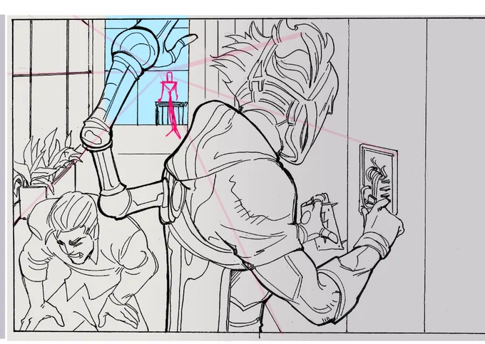 Here's how I checked perspective in my comic 