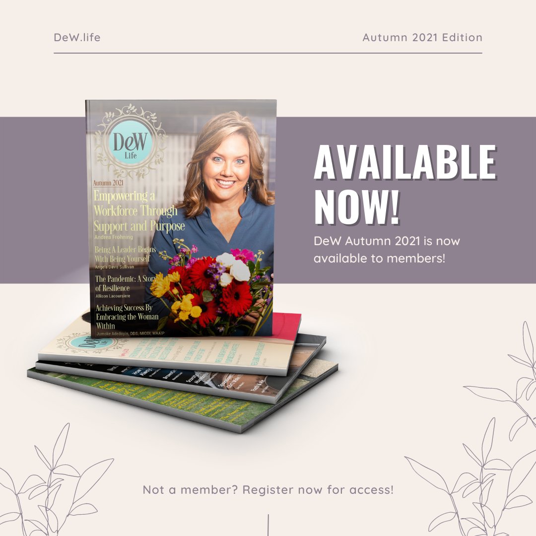 Today is the day!

DeW Autumn 2021 is now available to members!

We're so proud of this issue. It's full of wisdom and introspection from smart DeWs. We can't wait for you to enjoy it as well! If you're not a member already, what are you waiting for? 

buff.ly/3tb78vQ