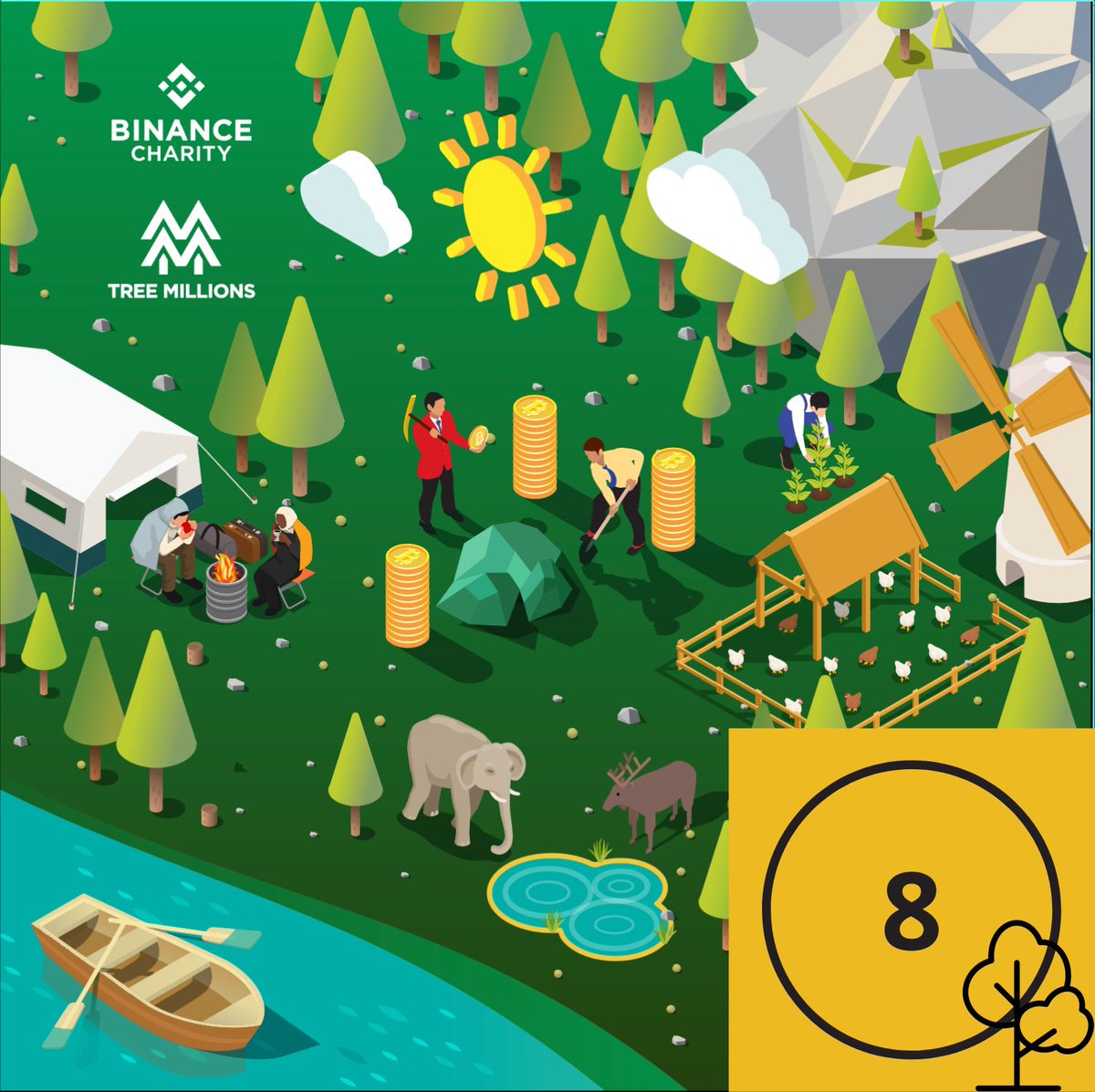 BinanceBCF's tweet photo. #2:"There's no 1 solution to a crisis as large as #climatechange—we need them all. Including a powerful climate solution that can be delivered by anyone, anywhere: trees"- @JadDaley &amp; @Benioff

Join @binance @TheBinanceNFT @cz_binance in delivering 10M🌳w/ #TreeMillions! #NFTrees https://t.co/bGVPIFuGup