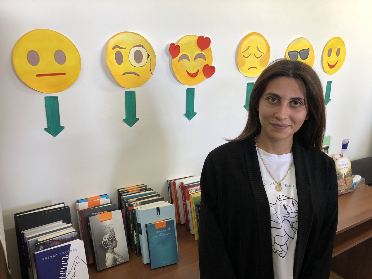 gradaranavar's tweet photo. #Innovativelibraries emojis help librarians to promote #books and #reading @ #Vayots #Dzor regional #library. https://t.co/aywZ42xLl8