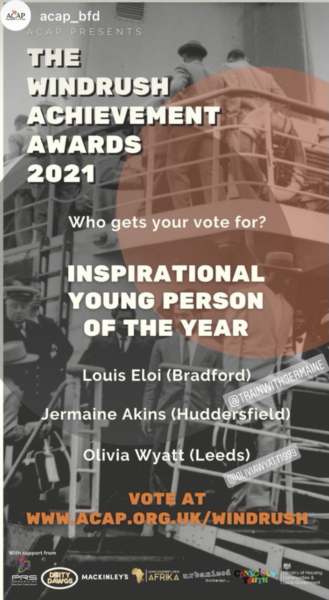 Honoured to be nominated for Yorkshire Inspirational Young Person of the Year, in recognition of my work with <a href="/yhp_uk/">Young Historians Project</a> <a href="/HarewoodHouse/">Harewood House Trust</a> and the #UGHistConf that I founded with <a href="/ClareBurgess6/">Clare Burgess</a>
Vote here: acap.org.uk/inspirational-…
And please check out the amazing charity <a href="/ACAPBradford/">African Caribbean Achievement Project</a>!