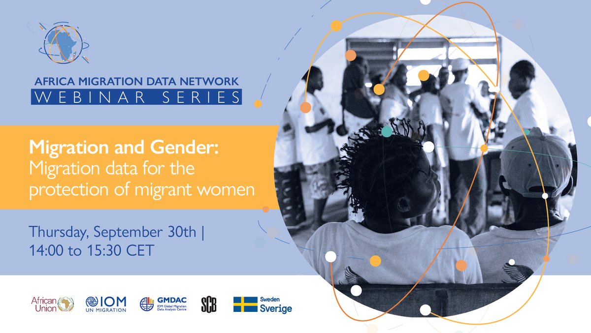 IOMROWCA's tweet photo. Join the #AfricaMigrationDataNetwork 's webinar to learn about the use of disaggregated, gender responsive migration statistics to support migrant women.

 🗓️30 Sep
⏲️14:00 - 15:30 CET

🔗https://t.co/H9B05Xqx9f https://t.co/J74cu8mWEH