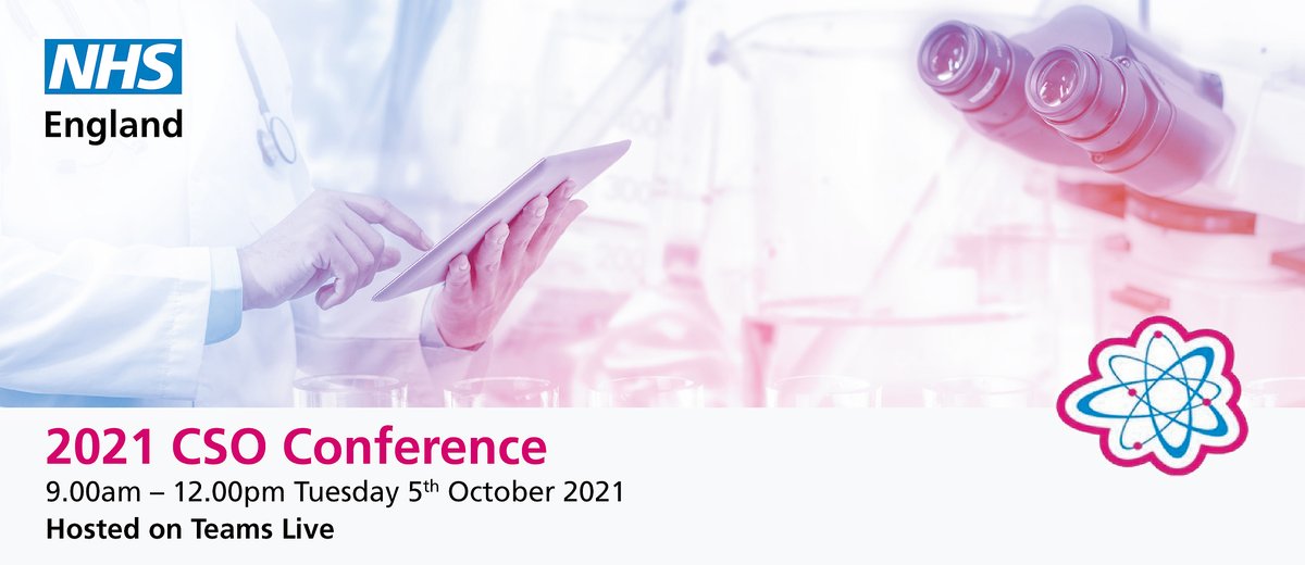 We are delighted to be supporting <a href="/WeHCScientists/">NHS Healthcare Science</a>  with the 2021 CSO Conference. Hosted by <a href="/vivienneparry/">Vivienne Parry</a>. Who will be joining us on 5 October? #hcscientists