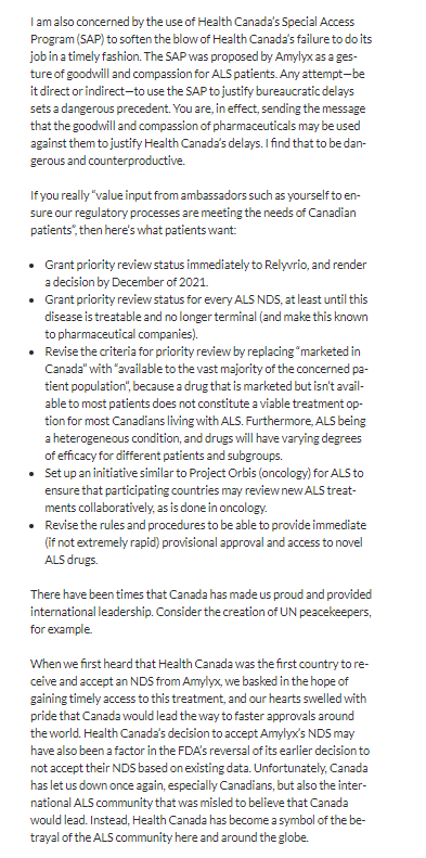 Merci a <a href="/NormanMacIsaac/">Norman MacIsaac</a> pour parler au nom des gens touchés par la #SLA 

Santé Canada DOIT revoir sa position !!!

J'en discute ce midi avec <a href="/JeromeLandry/">Jerome Landry</a> au <a href="/fm93quebec/">FM93 Québec</a> 

Extrait de la lettre joint ici

#vaincrelaSLA 
pour un don 
<a href="/SLA_ALS_Quebec/">Société de la SLA du Québec</a>
