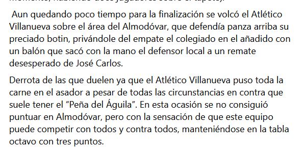 elfutbolin1's tweet photo. Ya teneis la cronica!!
Almodovar 2- Atco. Villanueva 1 https://t.co/uycB6Vobp3