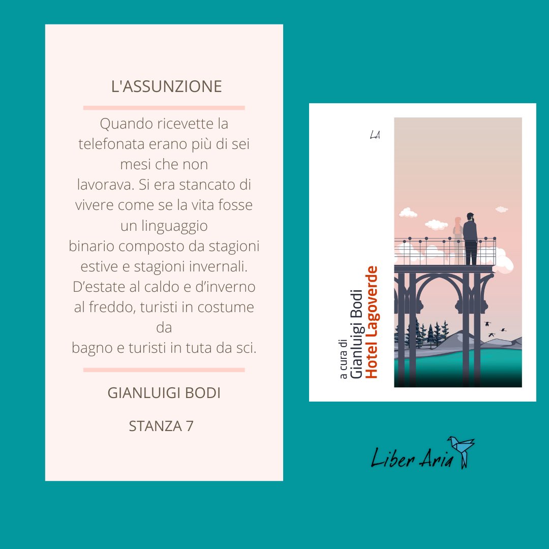 «L’assunzione»
- incipit - 
@Gianluigibodi 

Una al giorno, socchiudiamo la porta delle stanze di Hotel Lagoverde facendovi leggere gli incipit dei dieci racconti, in ordine di apparizione.

Oggi entriamo nella Stanza 7, l’ultima, dove Gianluigi Bodi ha ambientato «L’assunzione»