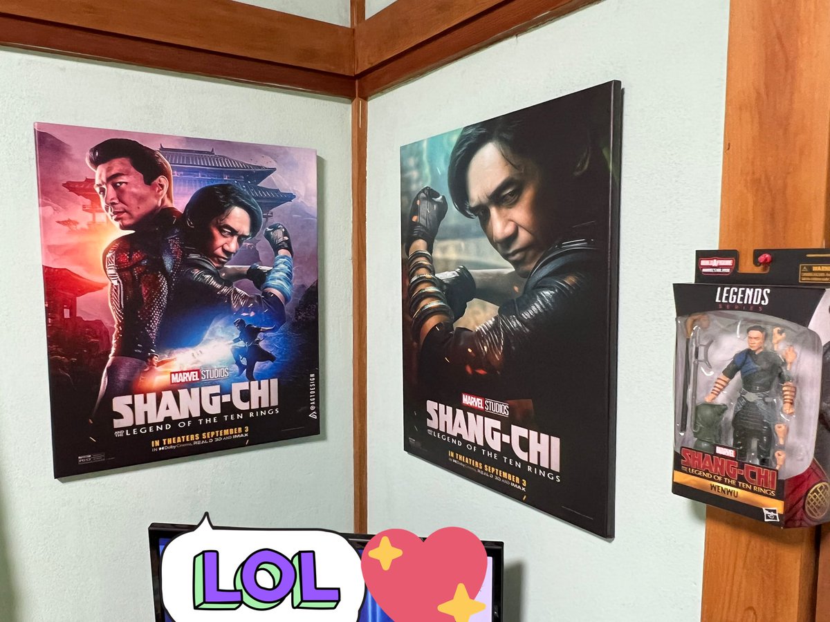 wbynist's tweet photo. シャンチーのパネル！
注文したら中国から送られてきた！
あと1枚は送れて届くの楽しみ✨

#シャンチー
#shang_chi
#トニーレオン
#TonyLeung 
#梁朝偉
#偉仔
#TonyLeungChiuwai https://t.co/GARJ9PT121