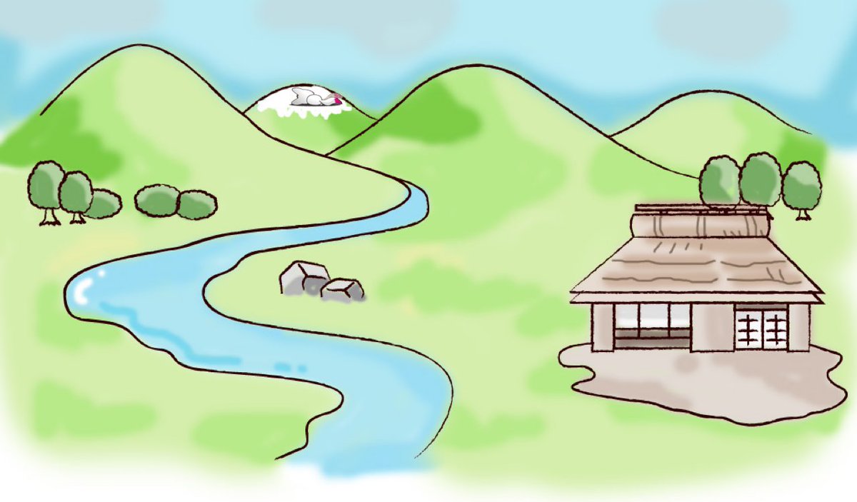 内輪ネタ 昔話の背景絵を放流したら みんなが遊んでくれた件 スルー推奨 Togetter