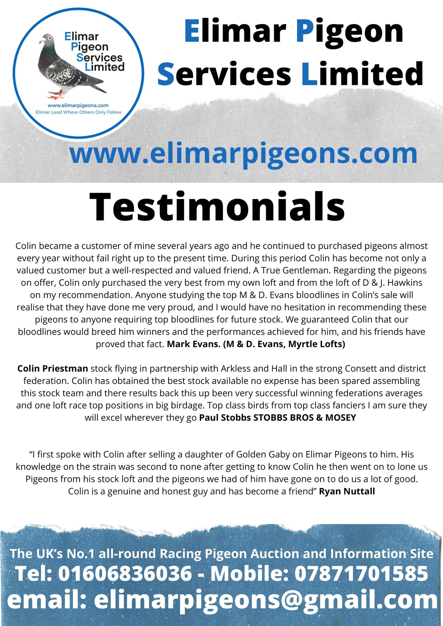 elimar pigeons services limited lesparkinson twitter