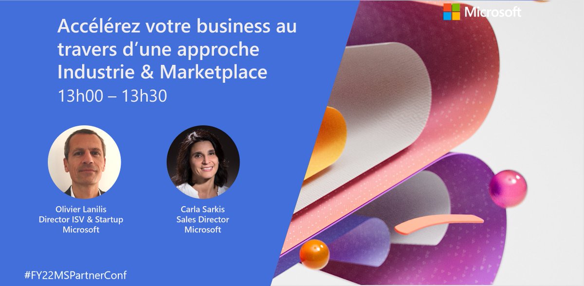 mspartnersfr's tweet photo. Envie d'accélérer votre business au travers d'une approche Industrie &amp; Marketplace ? Alors ne loupez pas la session dédiée à ce sujet :
👉https://t.co/f2ABs3QvHi 
#FY22MSPartnerConf https://t.co/GKnSS4rwrM