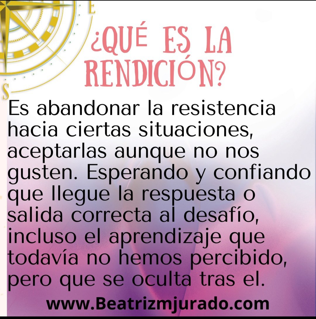 BEATRIZZ76's tweet photo. ¿QUE ES LA RENDICIÓN?
Es abandonar la resistencia que muestras ante ciertas situaciones
https://t.co/k65kNnZE2E

#confiar #aprendizajes #rendirtealavida #resistencias #beatrizmjurado #labrujuladoradadelser #superatusmiedos #aprender https://t.co/dyvxQNPO87