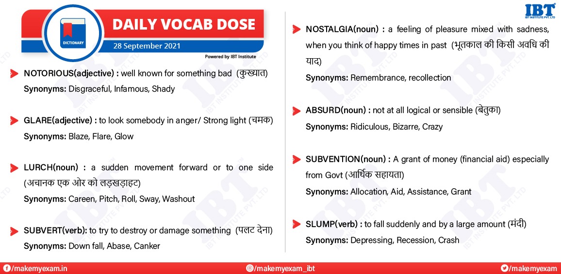 makemyexam's tweet photo. Daily Vocab Dose| Download Make My Exam- Daily Current Affairs/ Quizzes &amp; Free Test Series (50,000+MCQ, 1000+ Video lectures,1200+ Concepts and Many More) #dailyvocabdose #english #learning #vacoabularywords https://t.co/WzArrbRzcn